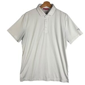 REDVANLY Mens Gray Stone Canyon Golf Polo Shirt Short Sleeve Size M